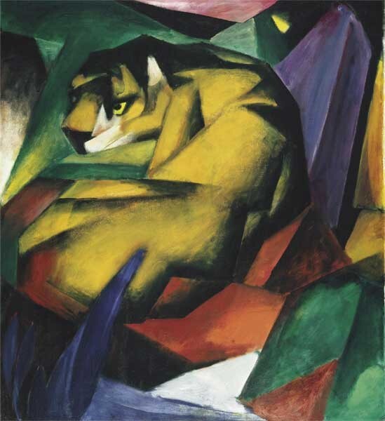 Kunstdruck Franz Marc: Der Tiger (1912)