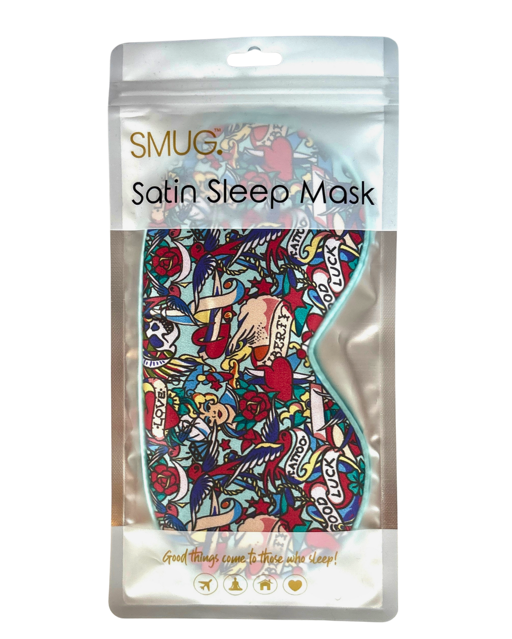 Satin-Schlafmaske (verschiedene Motive)