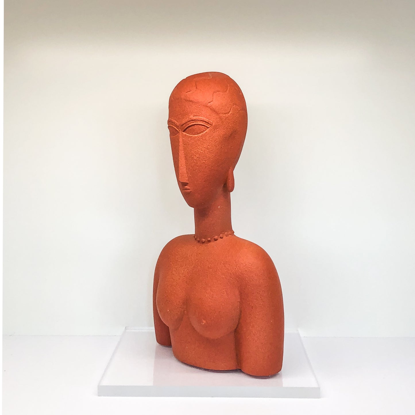 Modigliani: Rote Büste - Skulpturale Replik