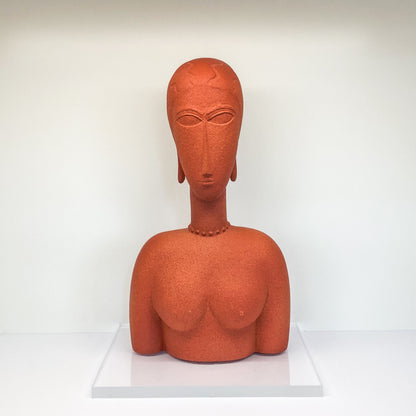 Modigliani: Rote Büste - Skulptur