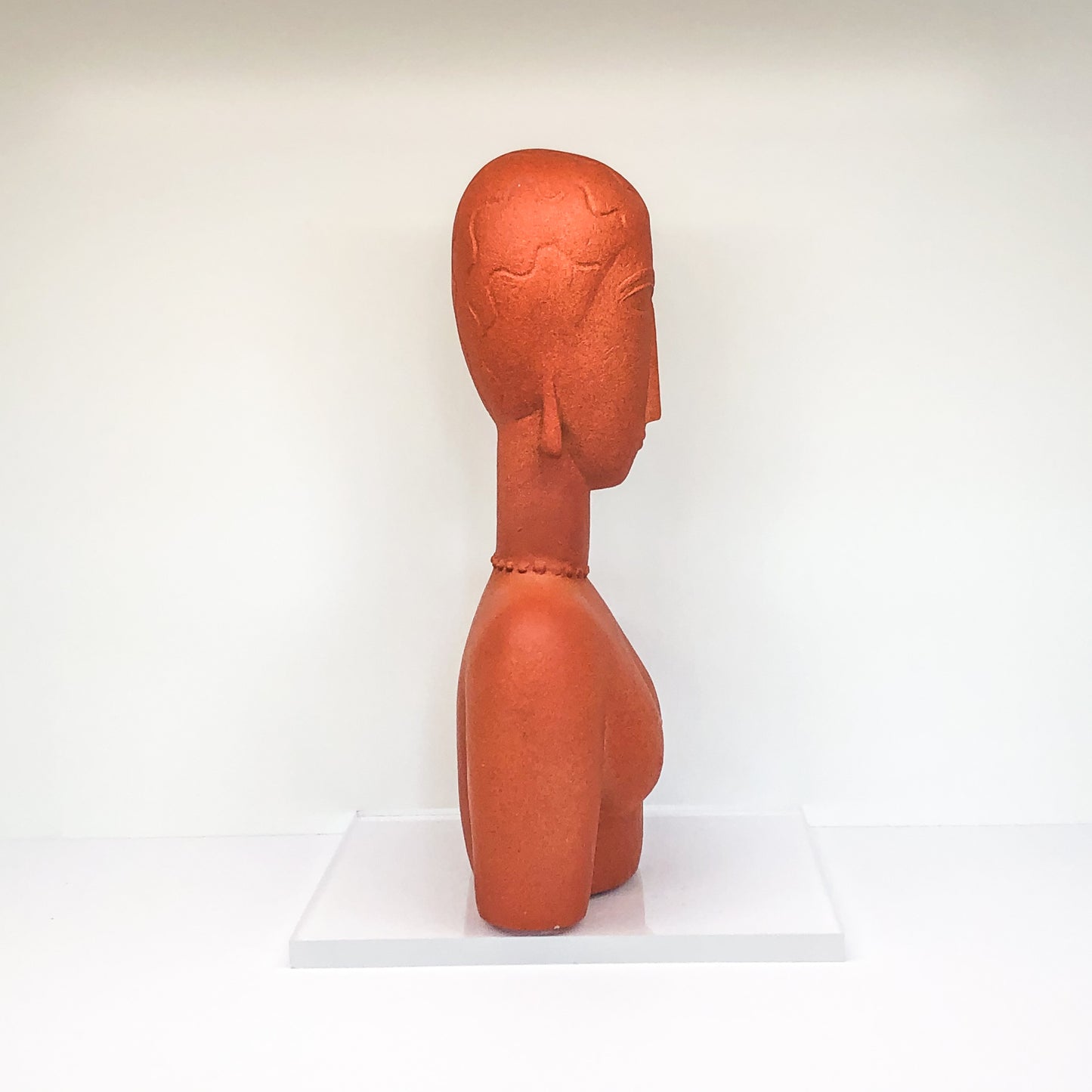 Modigliani: Rote Büste - Skulpturale Replik