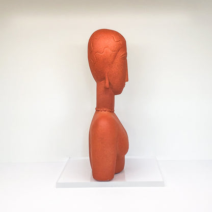 Modigliani: Rote Büste - Skulptur