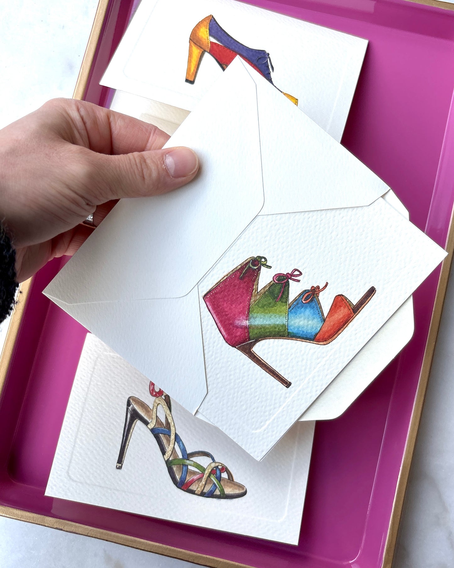 Edle Kartensets "Mode" auf italienischem Papier