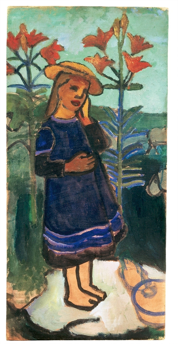 Paula Modersohn-Becker: Elsbeth zwischen Feuerlilien, 1907